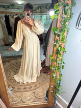 Load image into Gallery viewer, SALE ON the new Purely Abundant dress ready to ship in crepe crinkly cotton creamy ivory