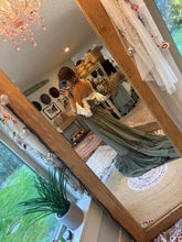 Load image into Gallery viewer, One of a kind olive two piece linen cotton ready to ship sale