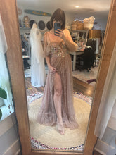 Load image into Gallery viewer, Pearl poetry dress with embroidery embellishments ready to ship sale one of a kind
