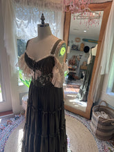 Load image into Gallery viewer, Sample sale Rosette Olive with poetry sleeve dress ready to ship