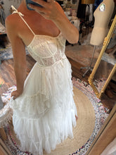 Load image into Gallery viewer, Ready to ship sale off white ivory Hey babe dress with tulle wrap overskirt