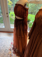 Load image into Gallery viewer, Ready to ship two dress deal hand dyed lace two piece and brown crinkle you glow girl dress