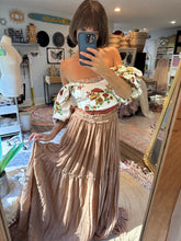 Load image into Gallery viewer, Tristas closet clean out One of a kind mushroom top and tan skirt ready to ship