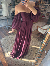 Load image into Gallery viewer, Preorder allow 6-8 week in satin A New Day dress burgundy
