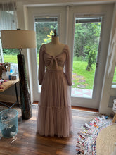 Load image into Gallery viewer, Ready to ship bring it two piece with soft tulle overlay hand dyed dress light lavender mauve
