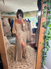 Load image into Gallery viewer, Glory dress ready to ship tan brown RANDOM STUFF sale