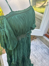 Load image into Gallery viewer, Sale-Ready to ship Athena dress forest green soft wrinkle fabric