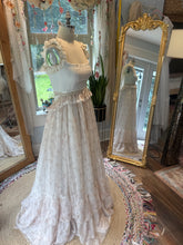 Load image into Gallery viewer, Ready to ship sample sale new style print chiffon with linen/cotton dress