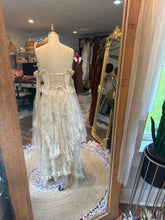 Load image into Gallery viewer, One of a kind delicate lace sample two piece dress (corset with layers)