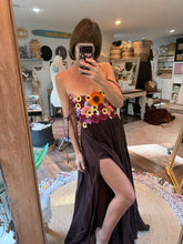 Load image into Gallery viewer, One of a kind imperfect sample sale with floral embellishments ready to ship dress