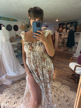 Load image into Gallery viewer, Preorder allow 6-8 week -Always and Forever dress in large floral golden crinkle