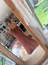 Load image into Gallery viewer, Ready to ship rust brown hand dyed you glow girl in lace dress