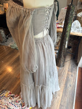Load image into Gallery viewer, Ready to ship soft light grey bring it two piece cotton with soft tulle overlay hand dyed dress (grey )