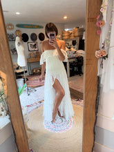 Load image into Gallery viewer, Sample sale satin and lace corset dress - low waist sheer bottom
