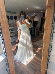 Amazing sale Ready to ship one of a kind dress vintage lace (soft green)hand dyed with tulle (lined) on sale