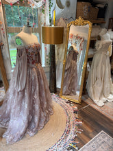 Load image into Gallery viewer, Ready to ship sample sale low waisted corset gown in hand dyed Mauve
