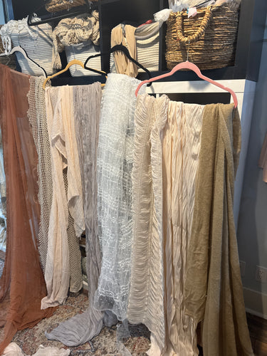 (Package Q) bigger pieces ready to ship Box of fabric remnants perfect for baby layering (photo prop)