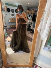 Load image into Gallery viewer, One top, one skirt, one tie on wrap skirt sheer all ready to ship (hand dyed)