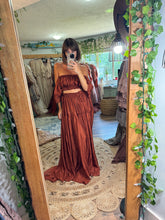 Load image into Gallery viewer, Ready to ship mystical wonders two piece rust chiffon reclamation dress