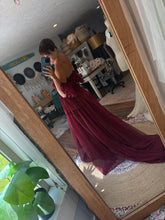 Load image into Gallery viewer, Mystical wonders on sale ready to ship Merlot chiffon dress