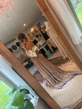 Load image into Gallery viewer, Tan brown skirt with embroidered mystical wonders top ready to ship