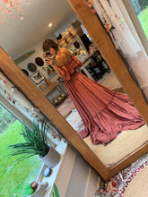Load image into Gallery viewer, Ready to ship sale rose cotton show  off those shoulders dress