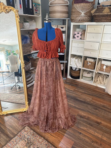 (Filagree) flash sale Ready to ship rusty filagree poetry two piece dress