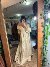 Load image into Gallery viewer, Ready to ship two dress deal random stuff- thick cotton long sleeve hearts maxi length with peach chiffon poetry