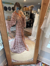 Load image into Gallery viewer, Much love hand dye brown lace ready to ship on sale dress