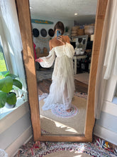 Load image into Gallery viewer, Ready to ship linen cotton chiffon Glory Dress with detachable lace tulle over skirt
