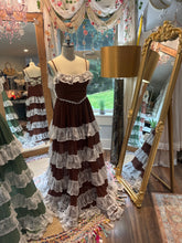 Load image into Gallery viewer, Ready to ship dark brown Ruffle Bliss tiered crinkle fabric dress (first pic is color) others are show dress on person