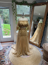 Load image into Gallery viewer, Two dress deal caramel Athena dress with Ready to ship mystical wonders sheer two piece in sand on sale