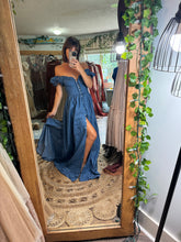 Load image into Gallery viewer, Rapture button up dress in denim ready to ship