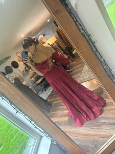 Ready to ship berry hand dyed two piece - meant for  bigger busts on sale