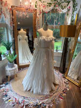 Load image into Gallery viewer, One of a kind sample sale slightly imperfect Opaline cotton embroidery two piece dress off white