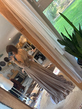 Load image into Gallery viewer, Ready to ship sale poetry linen cotton tan brown dress