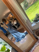 Load image into Gallery viewer, ) Ready to ship denim blue ruffle me right up on sale