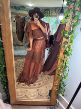 Load image into Gallery viewer, Two piece rust lace ready to ship (sheer) dress