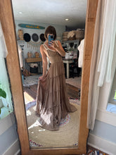 Load image into Gallery viewer, Rosette tan brown sale ready to ship dress linen cotton