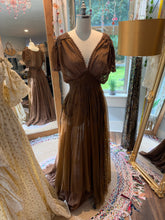 Load image into Gallery viewer, Flash sale two dress deal poetry cotton print and one of a kind hand dye sample dress brown ready to ship