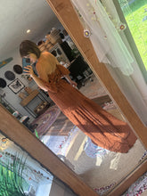 Load image into Gallery viewer, Ready to ship so Sara small to xl rusty brown two piece dress (roomier version)