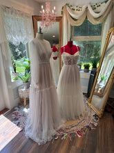 Load image into Gallery viewer, Three dress deal off white mesh wish dress sample, hey babe off white ivory and bliss slip ready to ship sale