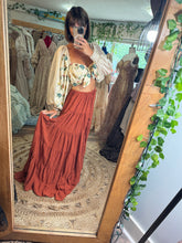 Load image into Gallery viewer, New- preorder the two piece Kismet embroidery with tier rust skirt (allow 6-8 week)