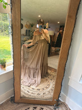 Load image into Gallery viewer, (Preorder 6-8 week) chiffon tan brown ships off those shoulders dress (sheer)