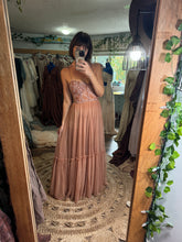 Load image into Gallery viewer, RESERVED Ready to ship hey babe Rose Brown hand dyed maternity friendly dress