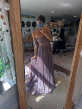Load image into Gallery viewer, Ready to ship hand dyed imperfect mauve lavender love bird dress