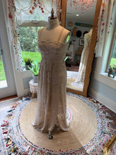Load image into Gallery viewer, Ready to ship sale one of a kind vintage lace dress beige fits medium-xl