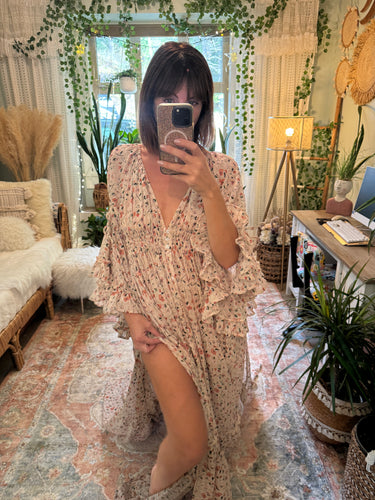 Ready to ship Dreams like these crinkle floral reclamation dress