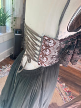 Load image into Gallery viewer, Ready to ship two dress deal one of a kind imperfect hand dye hey babe dress with Always and Forever dress tan brown linen cotton sal