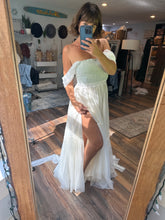 Load image into Gallery viewer, Amazing sale Ready to ship one of a kind dress vintage lace (soft green)hand dyed with tulle (lined) on sale